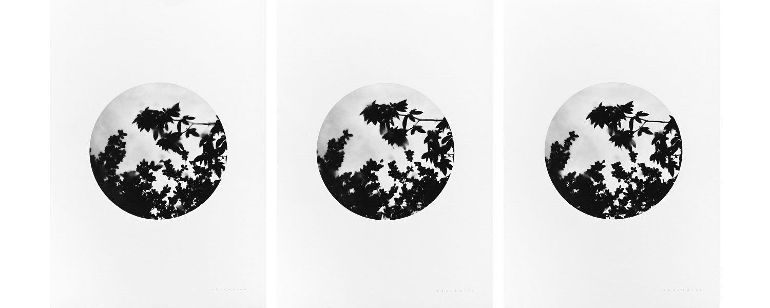 Sphere #1-3 / Ink on Rice Paper. 130 mm diam. on 210 x 297 mm x 3